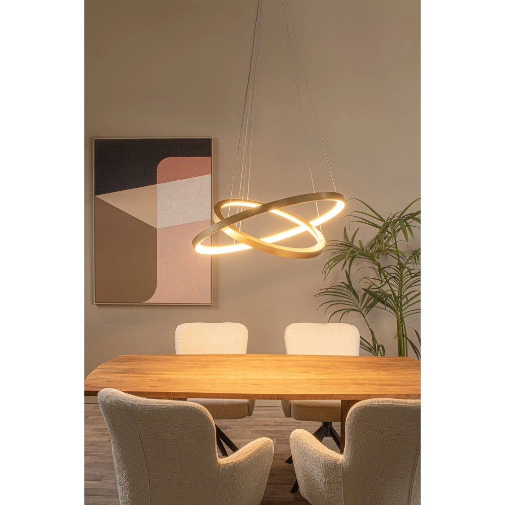 Golden pendant lamp Vidal Ø 78cm sleek design Premium by Lucide 5411212460929