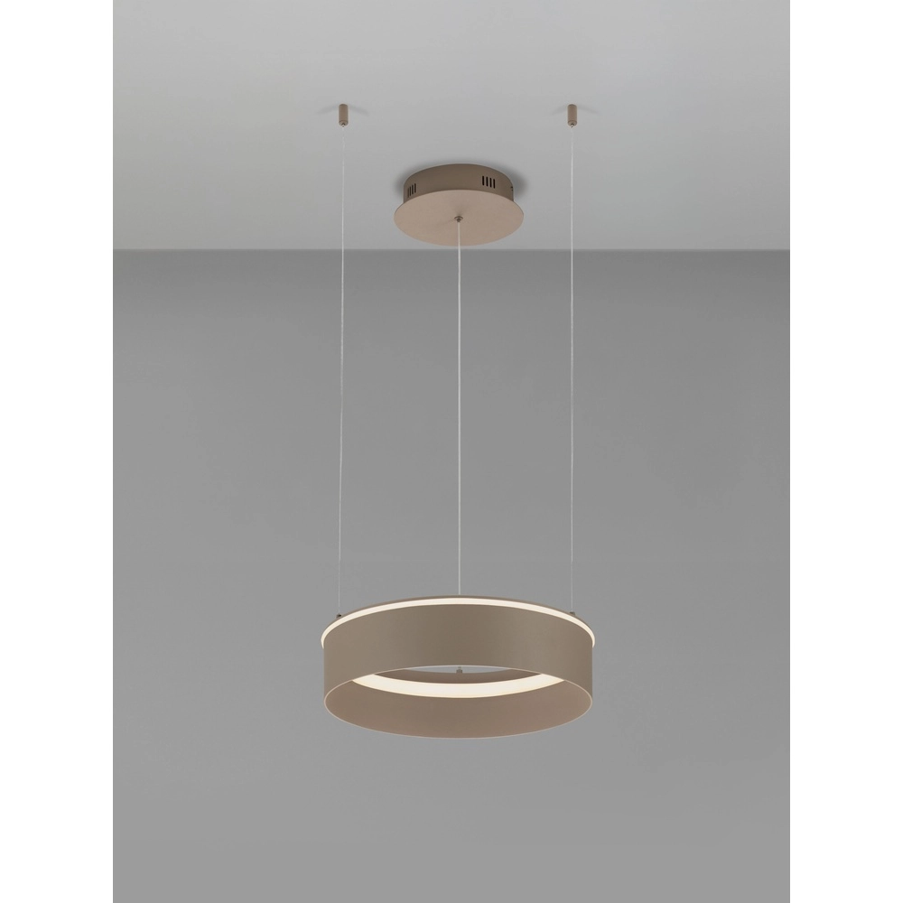 Modern pendant lamp Olivia sand brown Ø 40cm Lyora 5212017494177