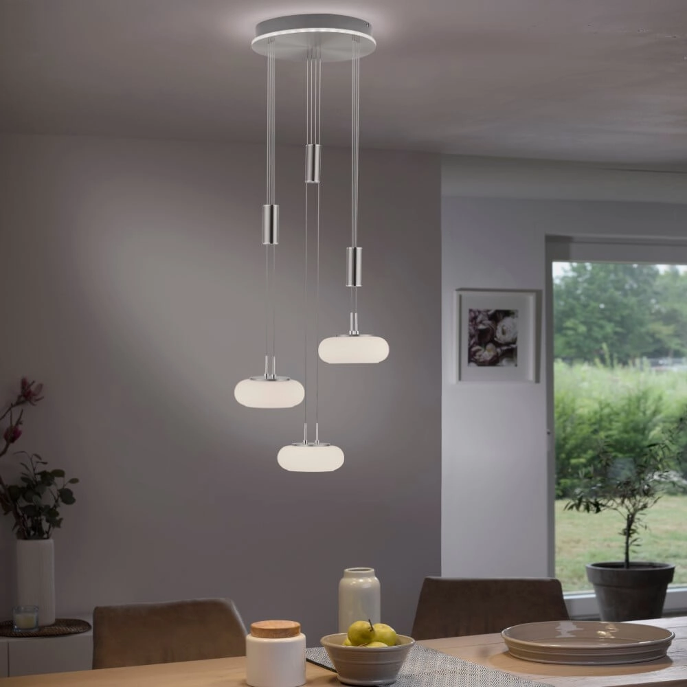 3-light pendant lamp Q-Etienne metal round Paul Neuhaus 4012248350447