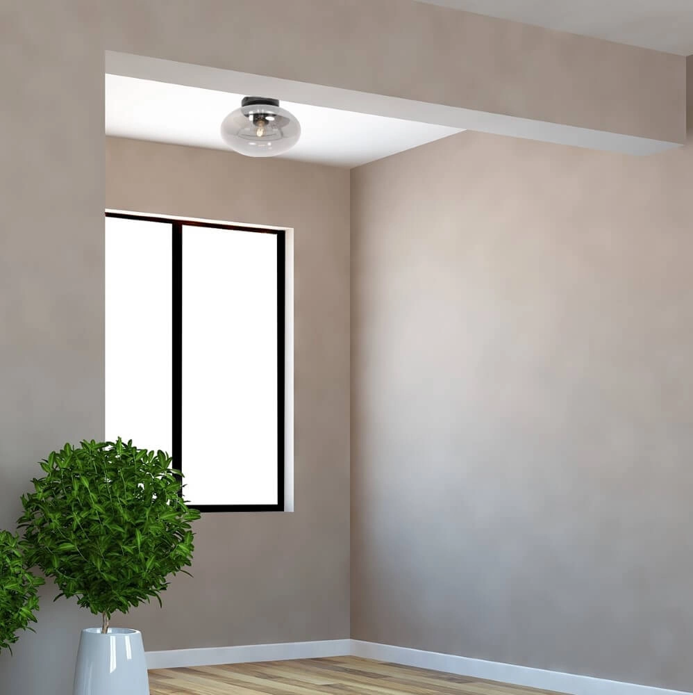 Glass ceiling lamp Reflexion oval Ø 25cm Steinhauer 8712746161328