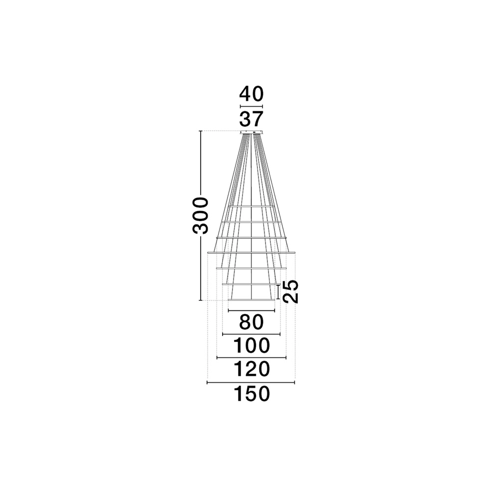 Design pendant lamp Maelo black Ø 150cm Lyora 5212017479747