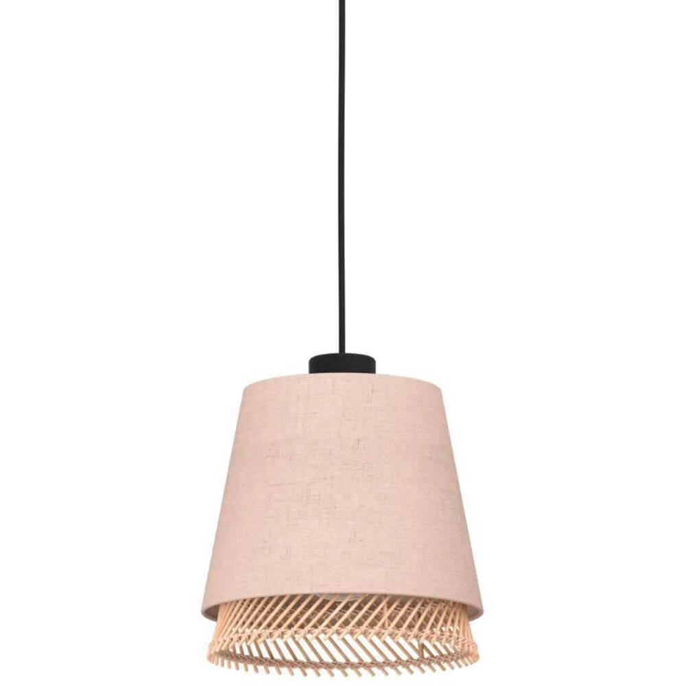 3-light pendant lamp Tabley linen with rattan Eglo 9002759439767