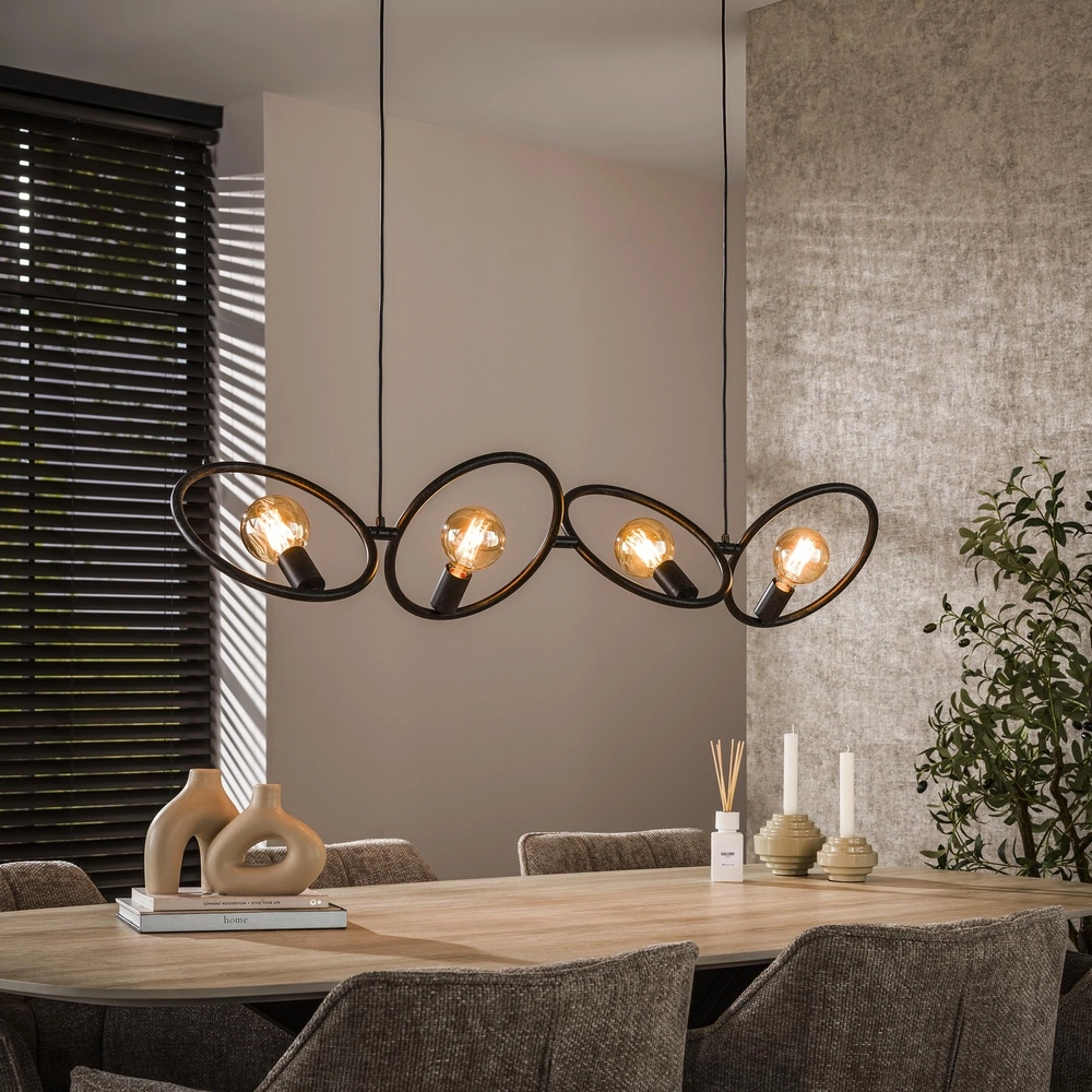 Design pendant lamp Loop black - 4x E27