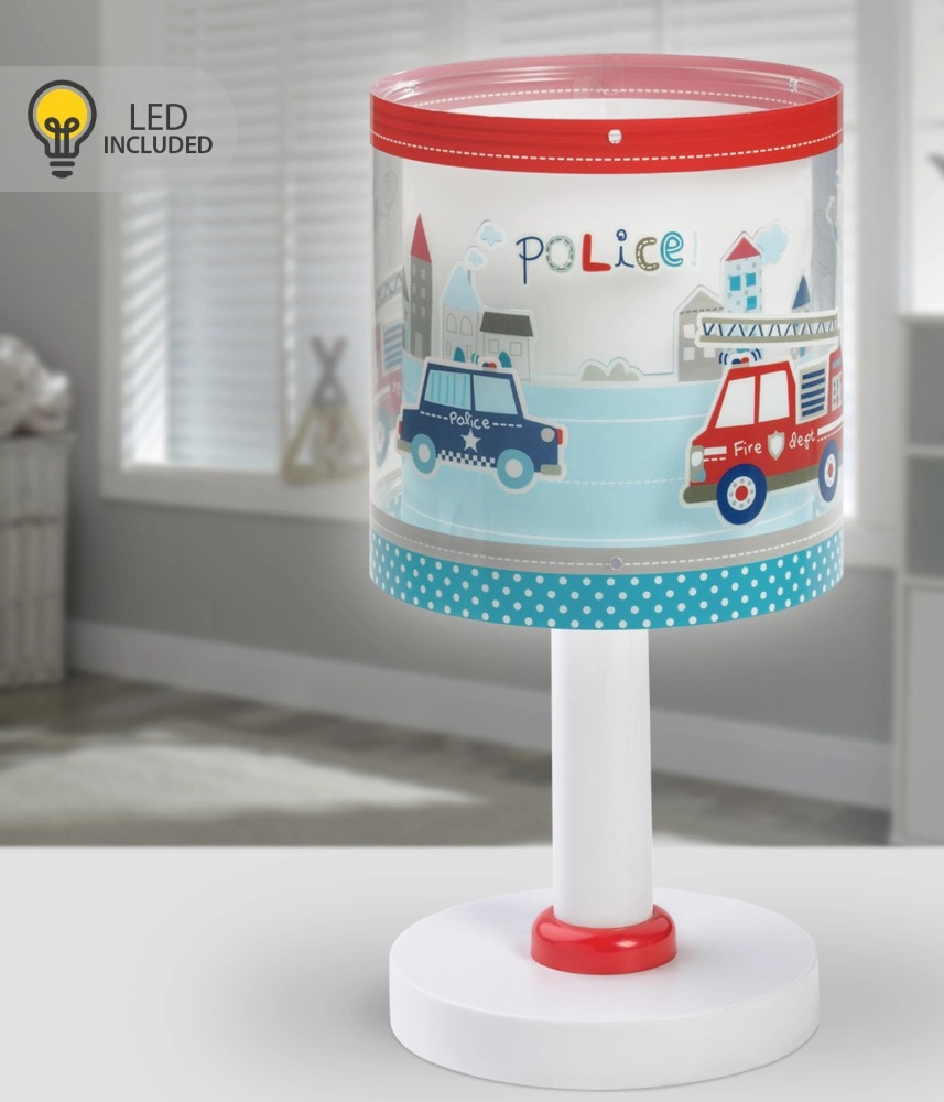 Children's room table lamp Police blue Dalber 8420406002262