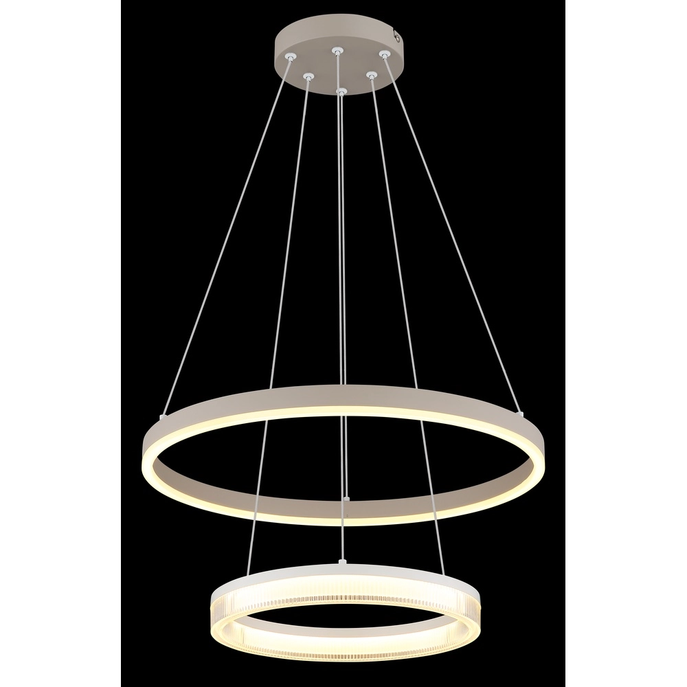 Modern pendant lamp Zara sand brown Ø 50cm Globo 9007371573073