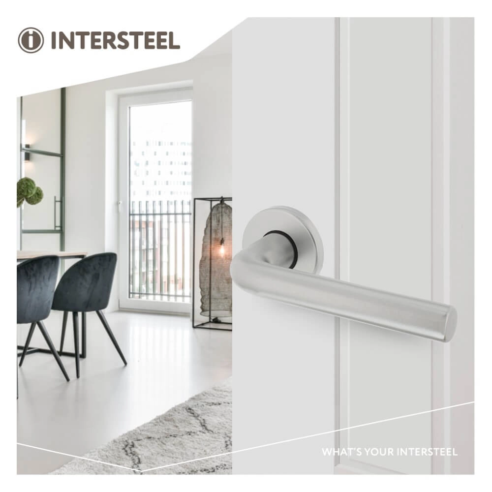 Door handle Derby round aluminium Intersteel 8714186075197