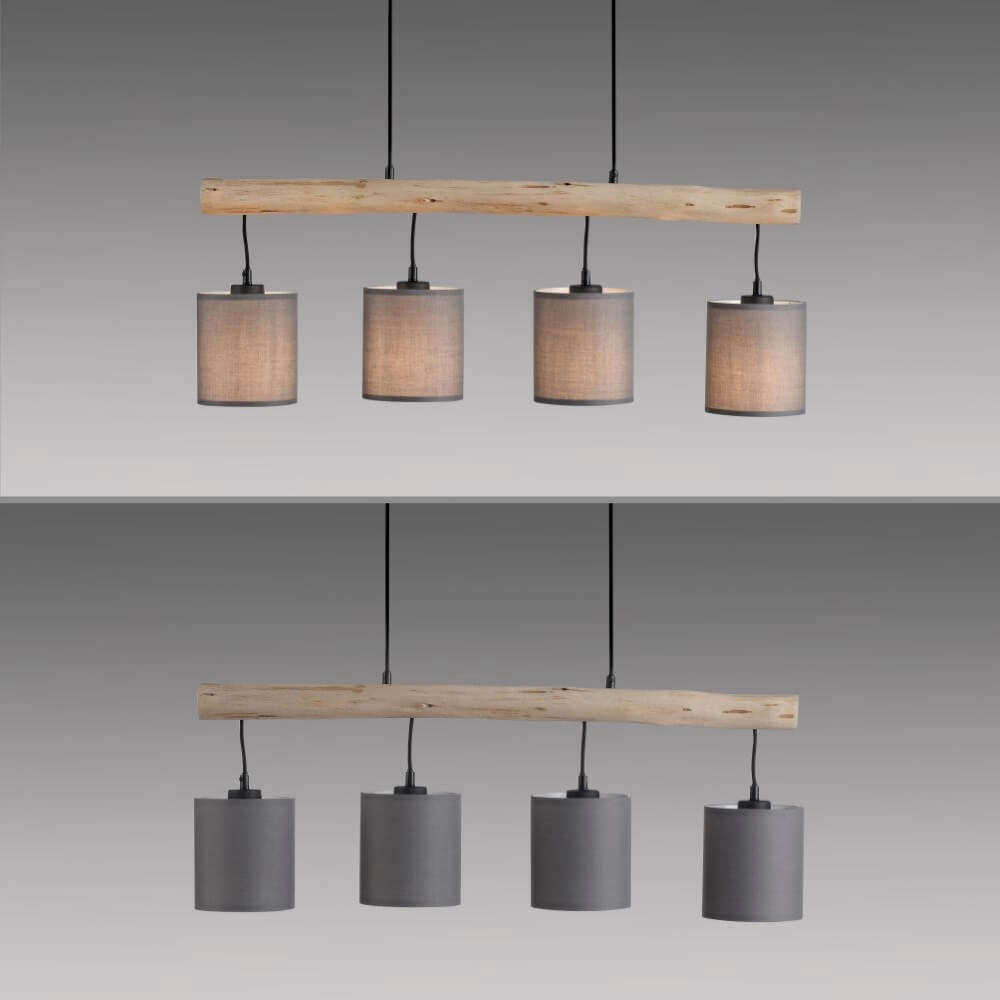 Country Pendant Lamp Green Tribu Taupe Just Light 4043689995171