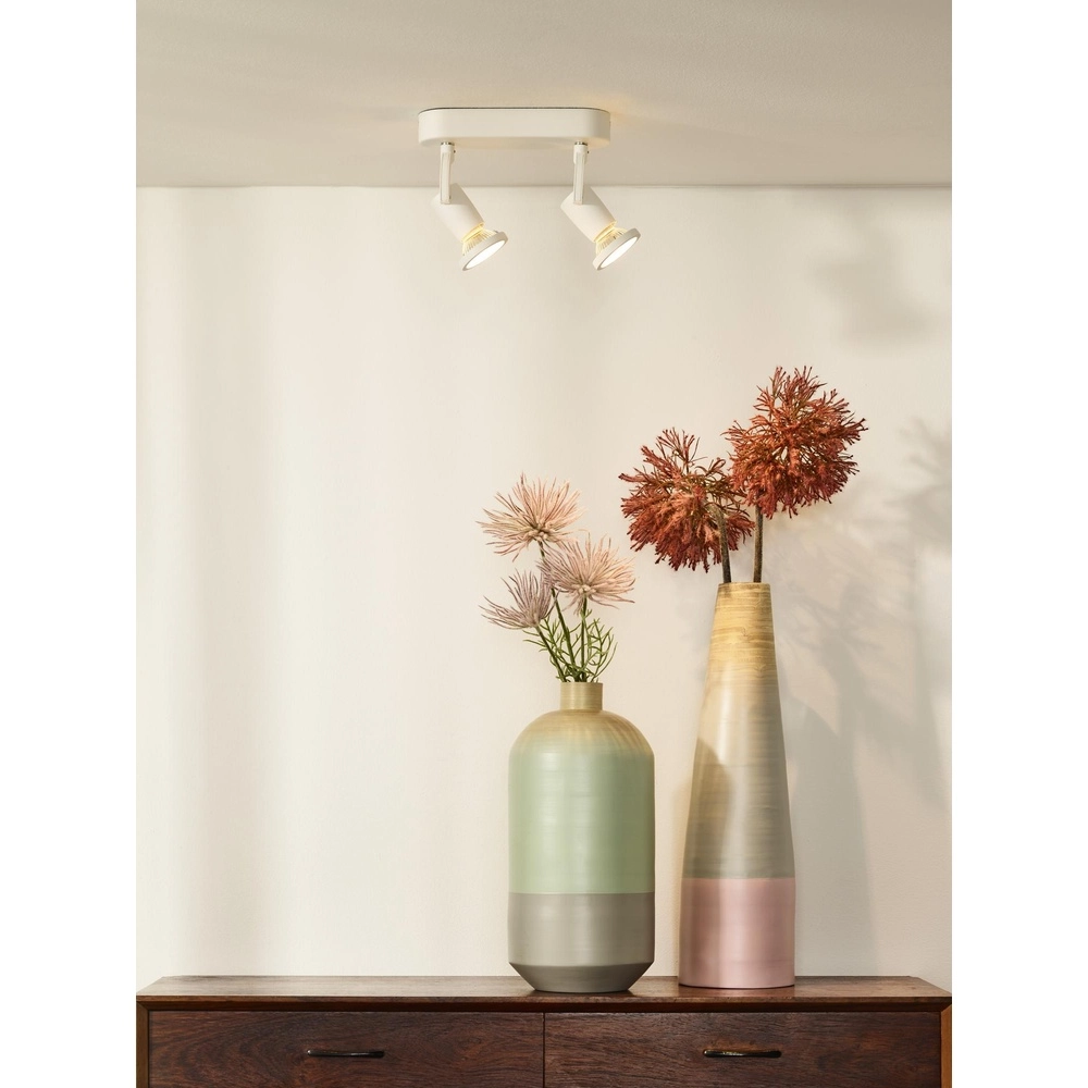 Ceiling lamp Jaster-Led 2-light white Lucide 5411212114709