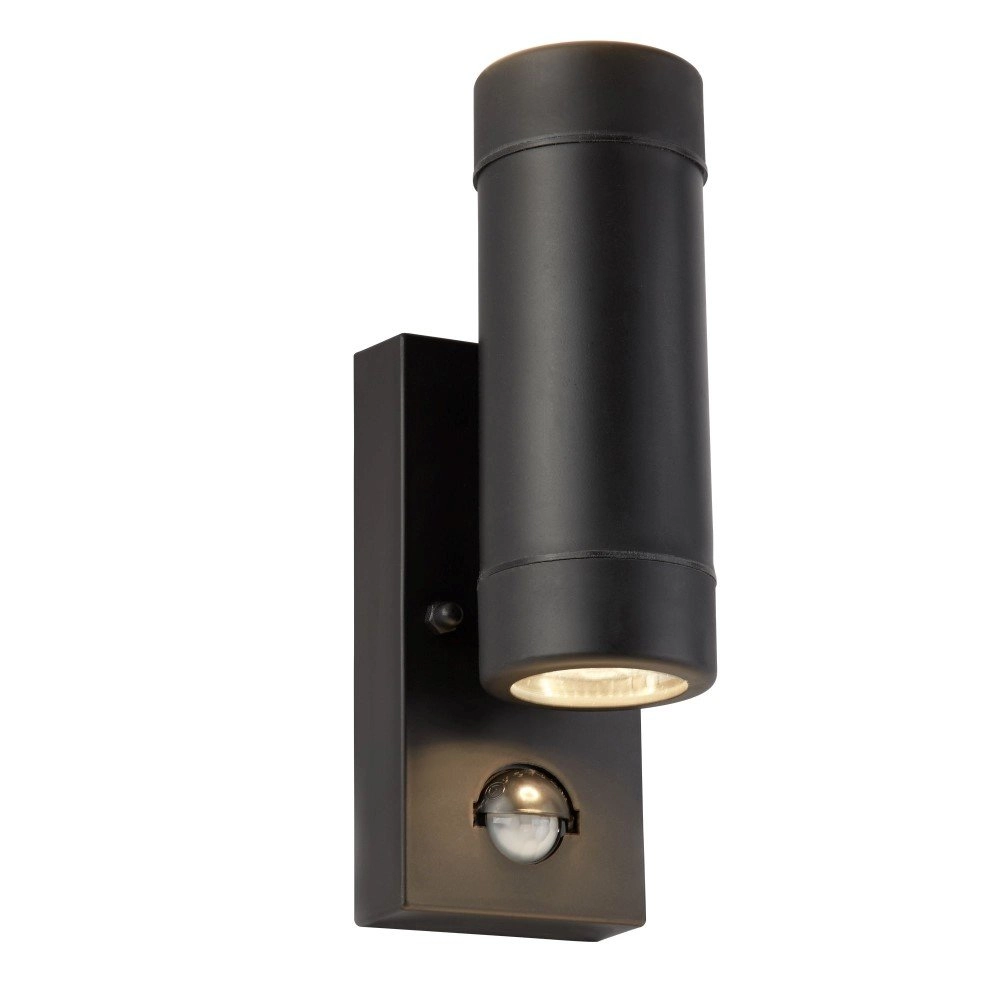 Plastic wall spot Coastal Up - Down 2-light with black sensor