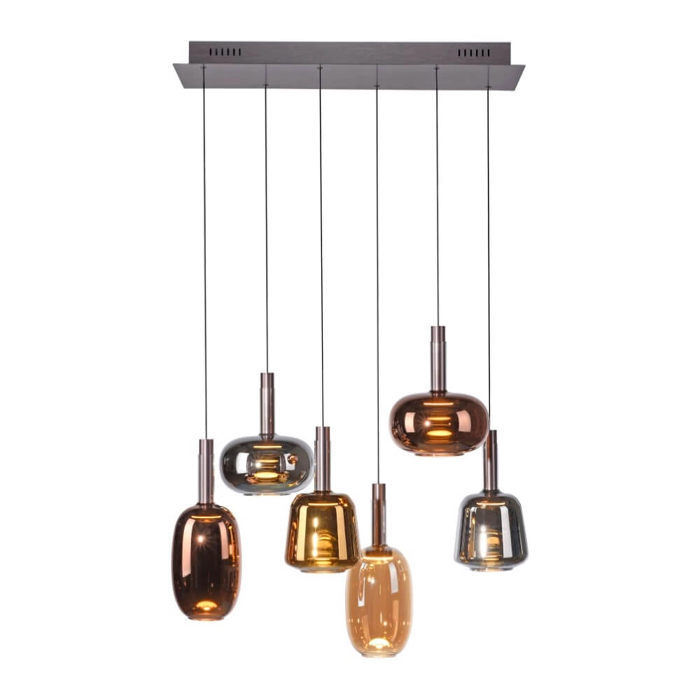 Cheerful hanging lamp Irides 6-light straight Paul Neuhaus 4012248383674