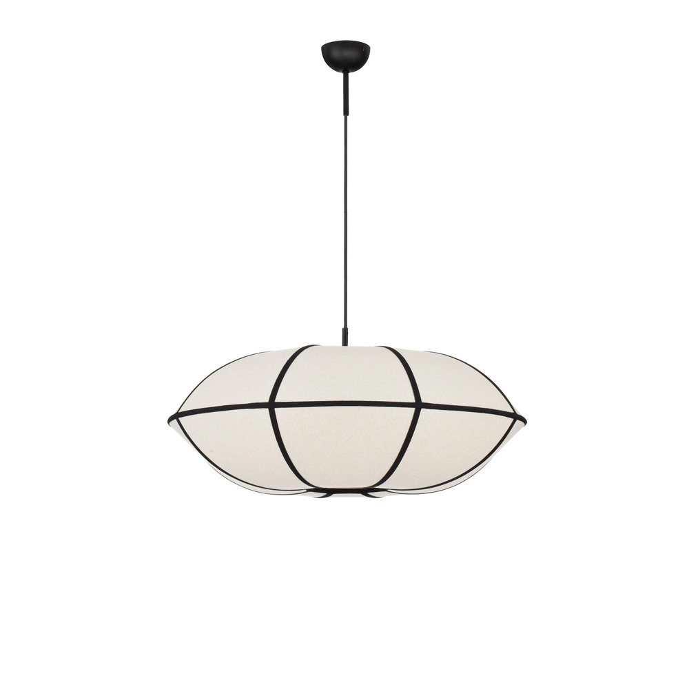 Pendant lamp Brera black with white Ø 70cm Lyora 5212017493576