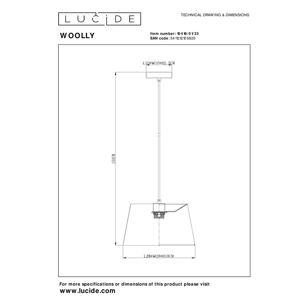 Pendant lamp Woolly Green Lucide 5411212105820