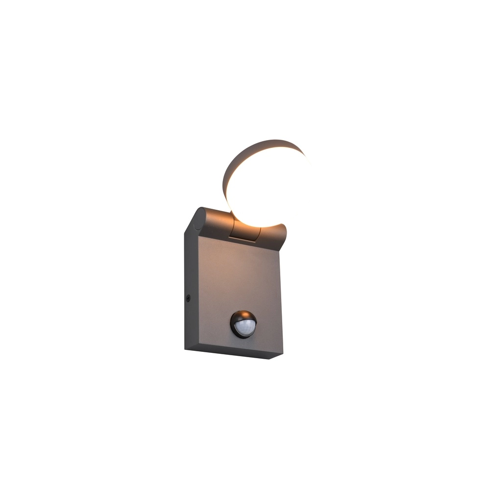 Sleek wall lamp Adour anthracite with sensor