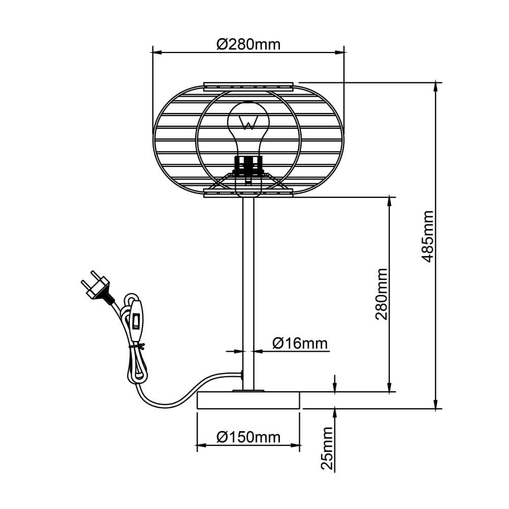 Rattan fencer lamp Woodball Brilliant 4004353413834
