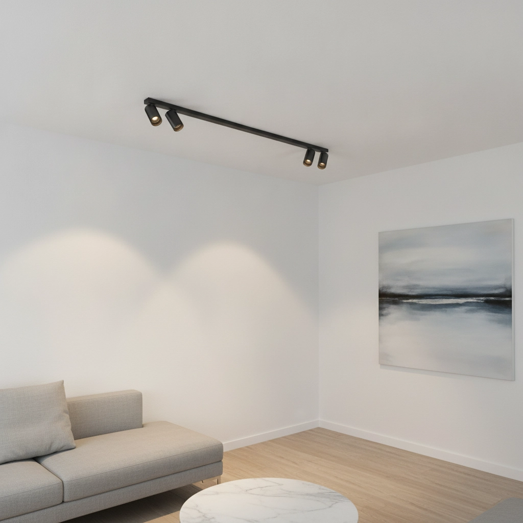 4-light ceiling lamp Oso black