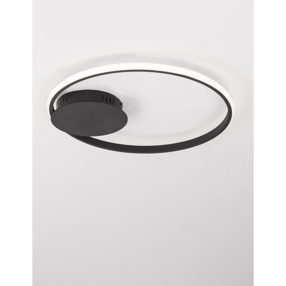 Round ceiling lamp Fuline black Ø 50cm