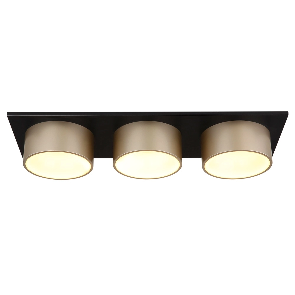 3-light ceiling lamp Raymond black with champagne Globo 9007371533862