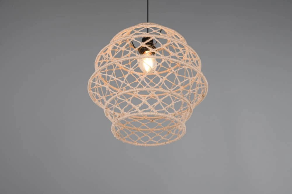 Rattan pendant lamp Hive Ø 38.5cm Trio 4017807637205