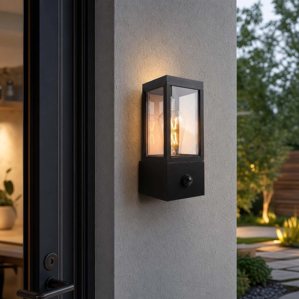 Design wall lamp Dubai Black with sensor Searchlight 5,05342E+12