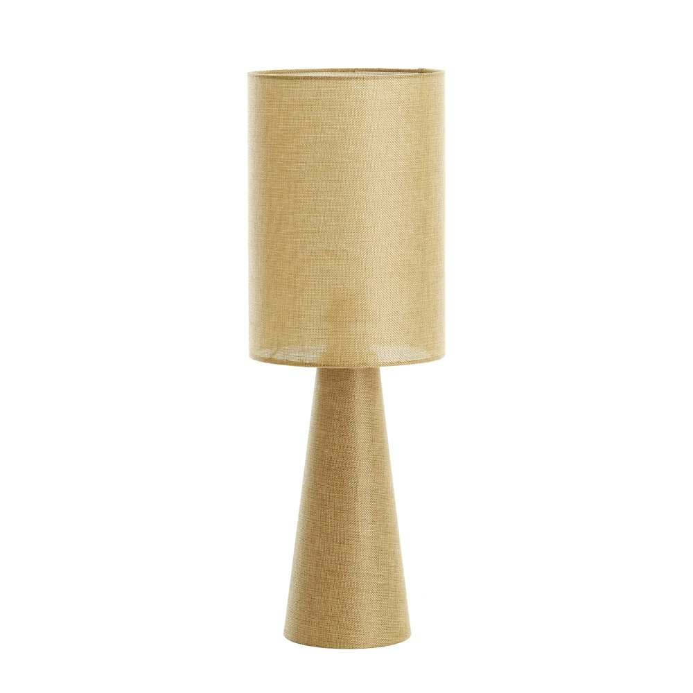 Boucle table lamp Micky 58cm - olive green