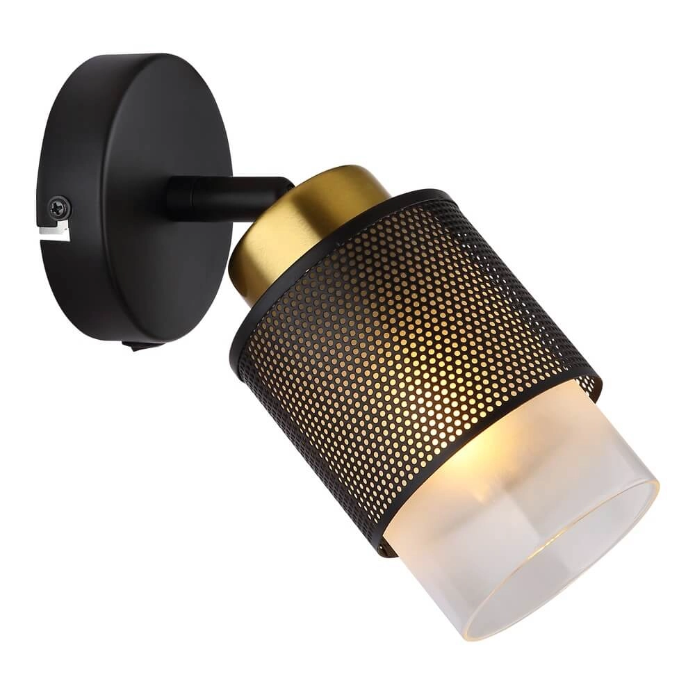 Wall lamp Olga black with mesh