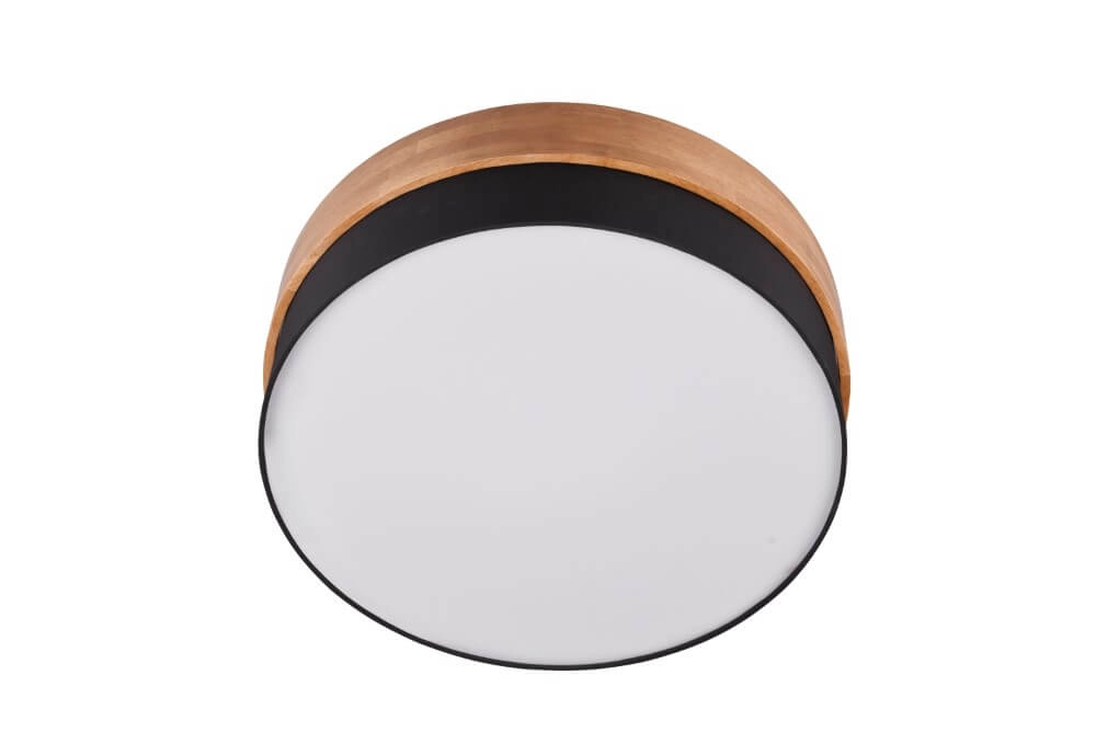 Ø 50cm ceiling lamp Seasons wood with black Trio 4017807526219