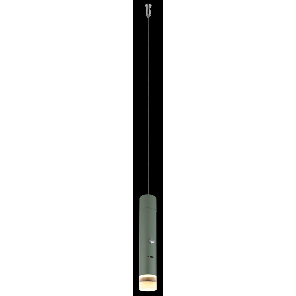 Sleek pendant lamp Pelo Green Globo 9007371569359