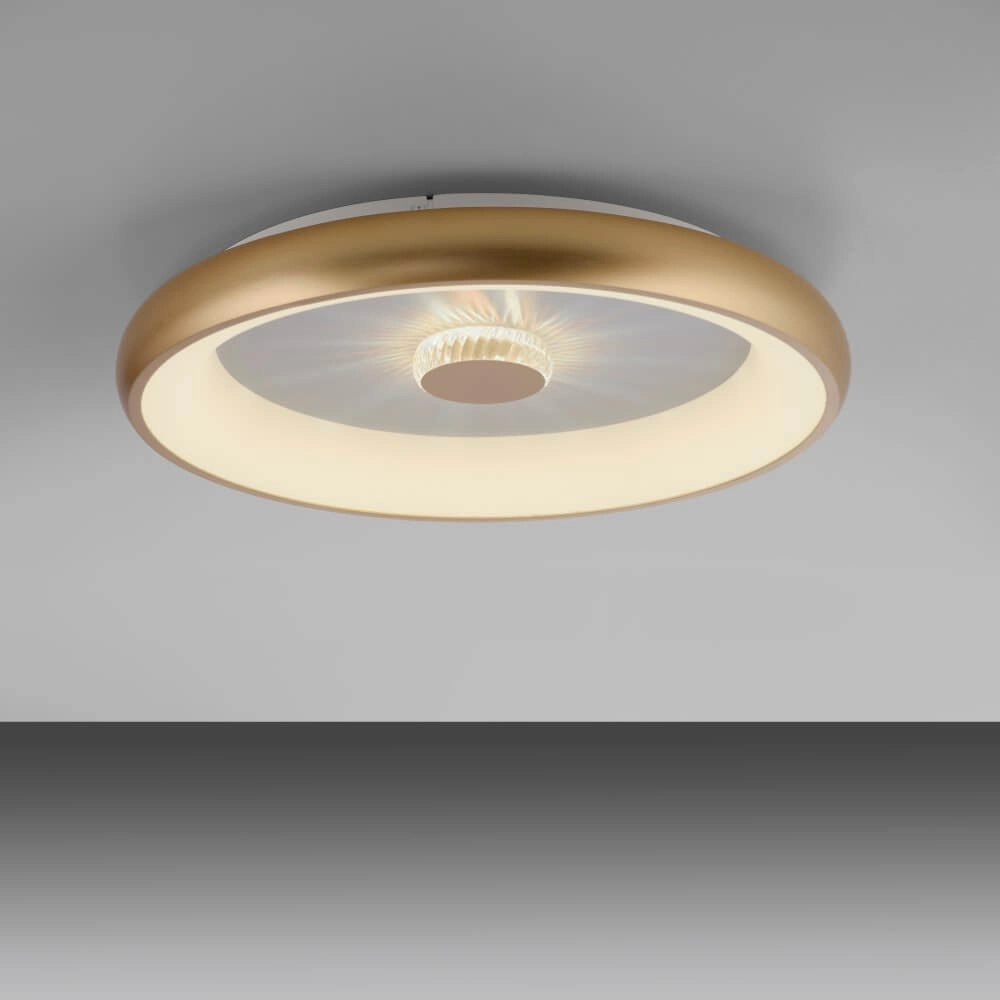 Round ceiling lamp Vertigo brass Ø 61.5cm Just Light 4043689995096