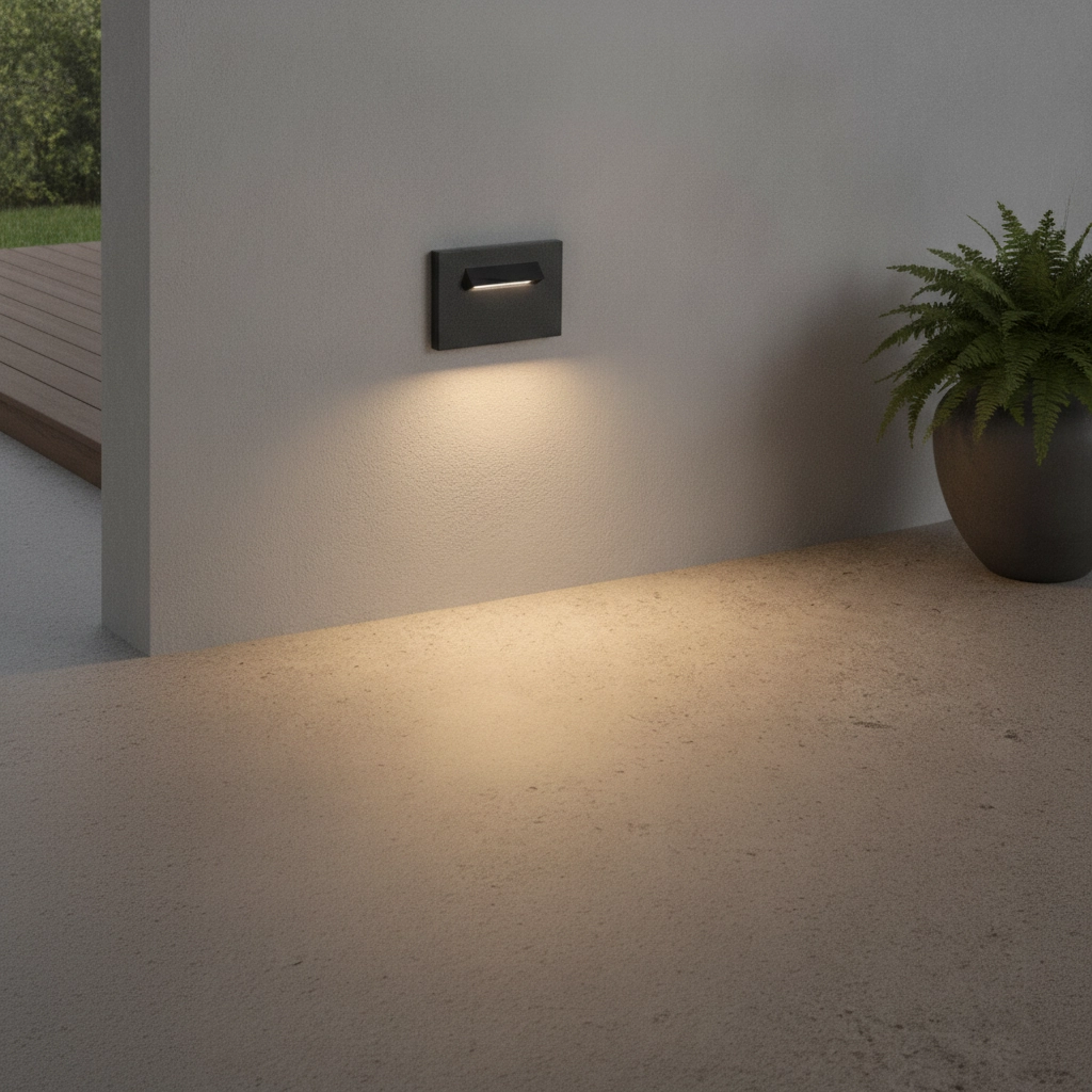 Recessed light Recto for wall dark grey