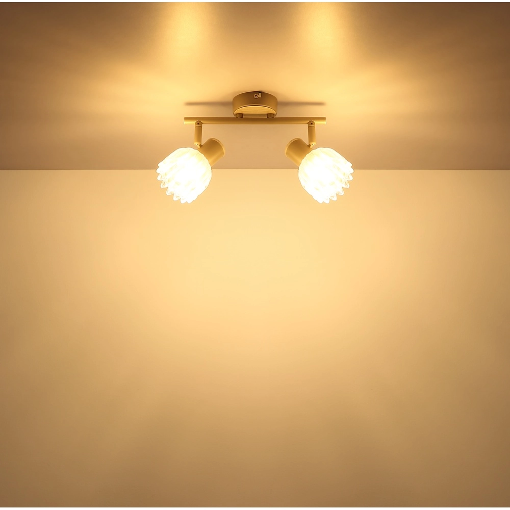 2-light ceiling spotlight Planta sand brown Globo 9007371569939