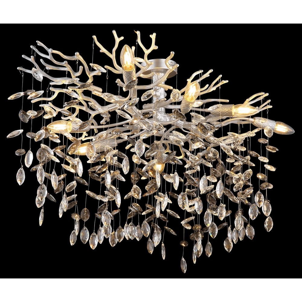 Ceiling lamp Queena silver grey Globo 9007371533657