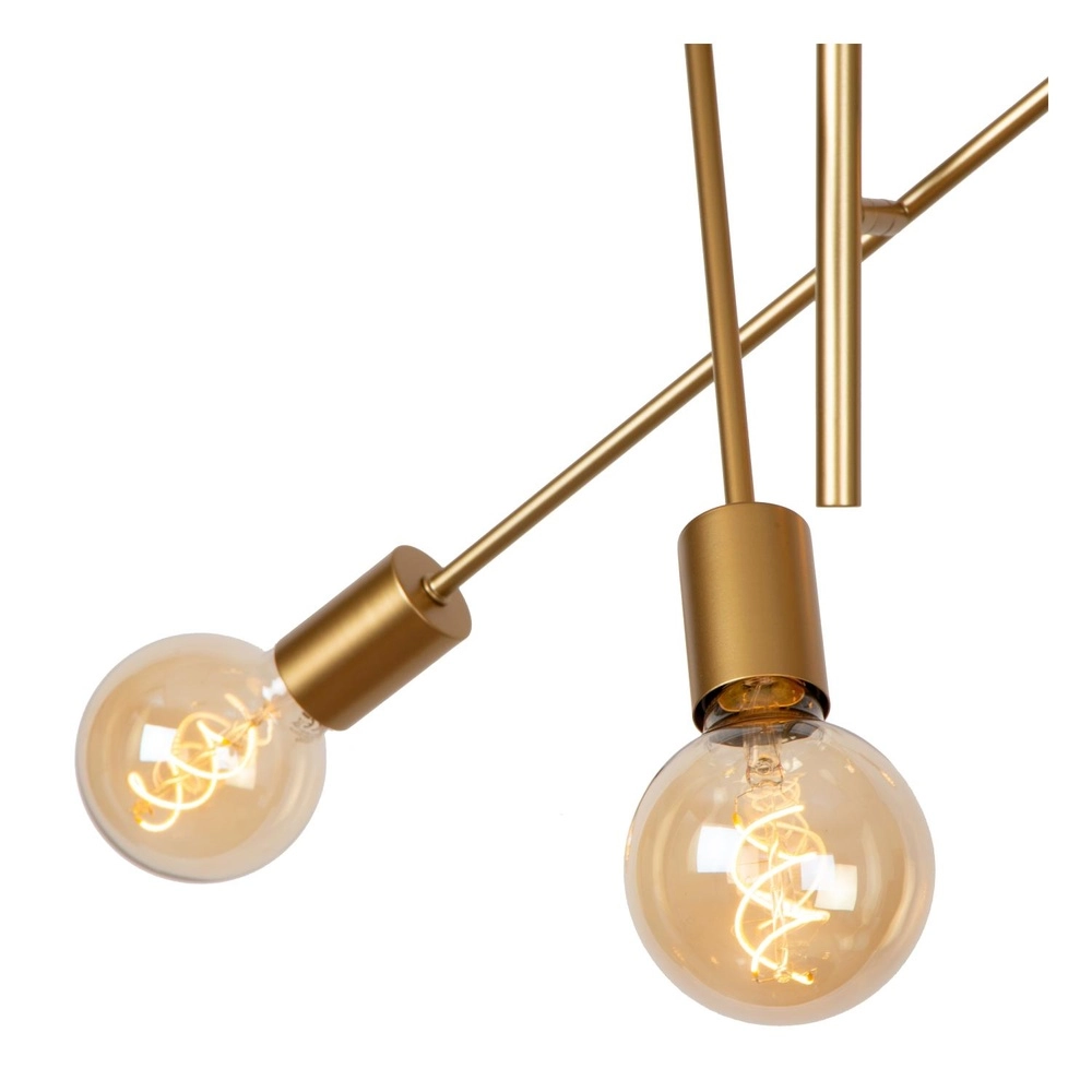 Ceiling lamp Lester 6-light gold Lucide 5411212211743