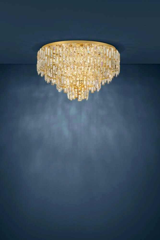 Ø 78cm ceiling chandelier Calmeilles gold Stars of Light 9002759396121