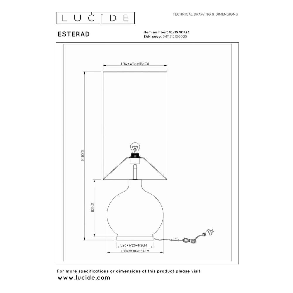 Floor lamp Esterad Green Lucide 5411212106025