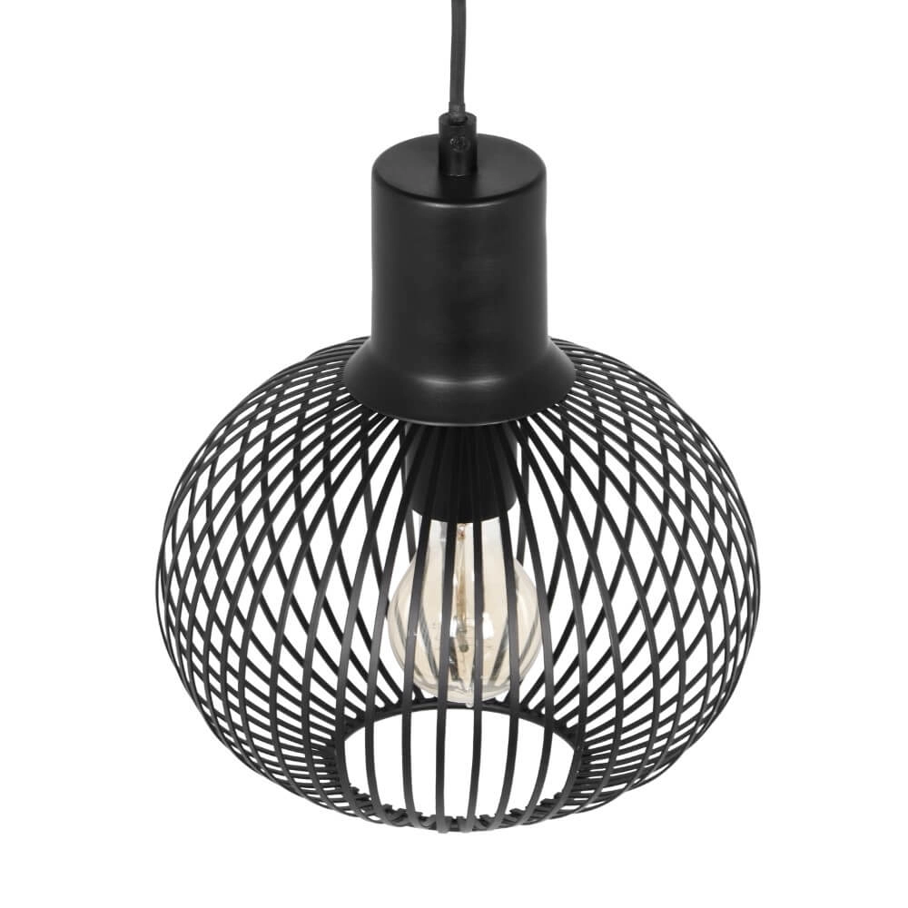 Wire pendant lamp Gila Ø 23cm - black Trio 4017807617559