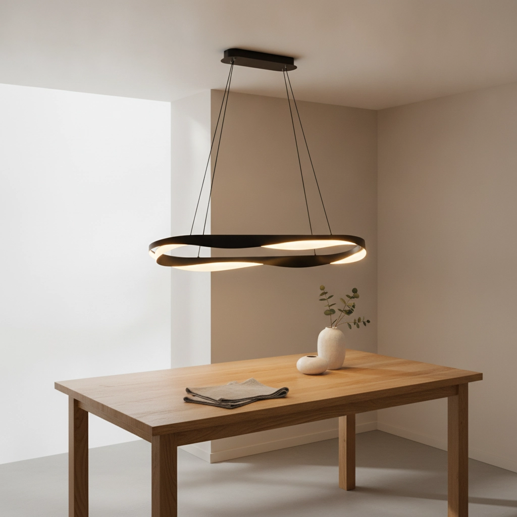 Pendant lamp Radon Ø 100cm black with gold