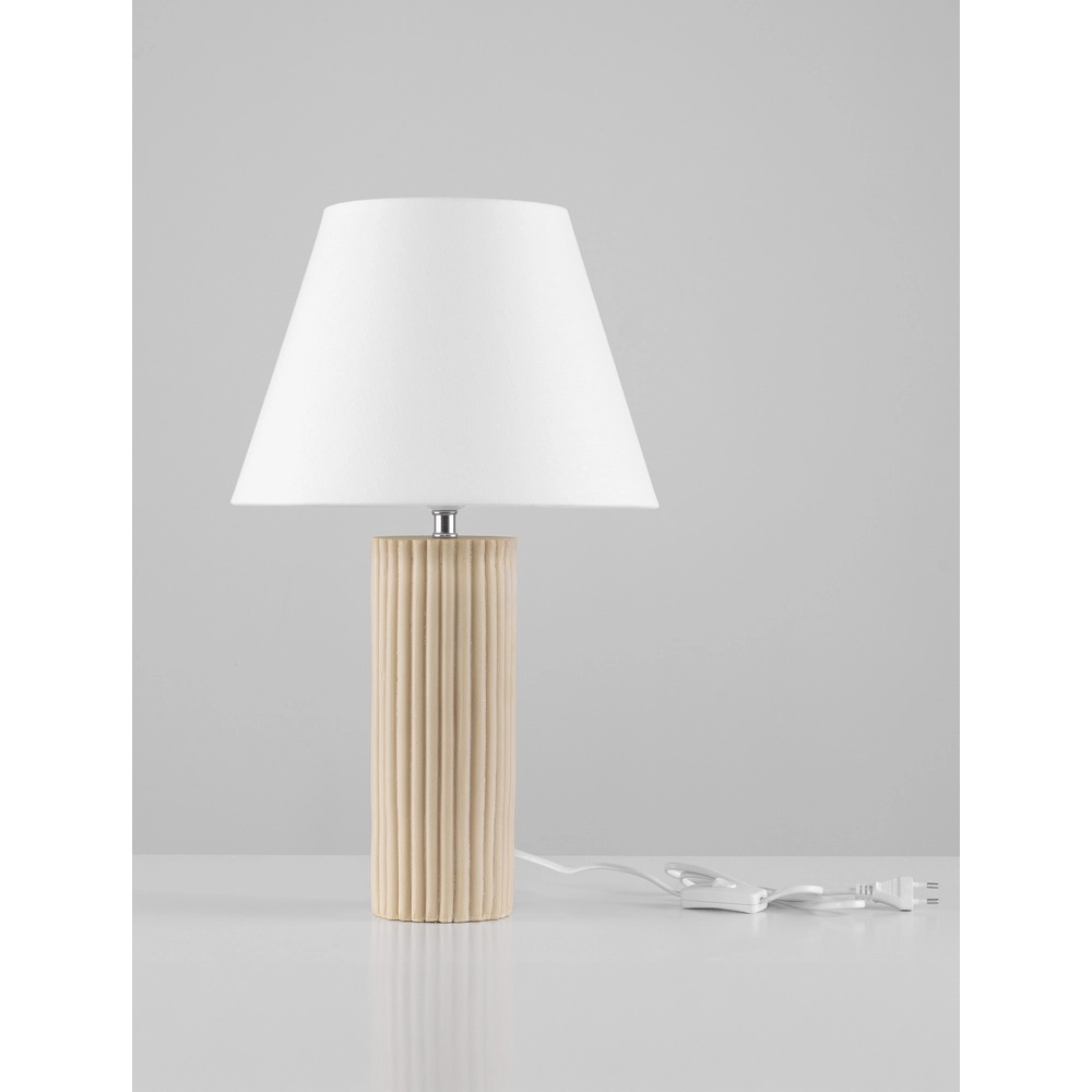 Table lamp Bacco beige with white shade Lyora 5212017468161