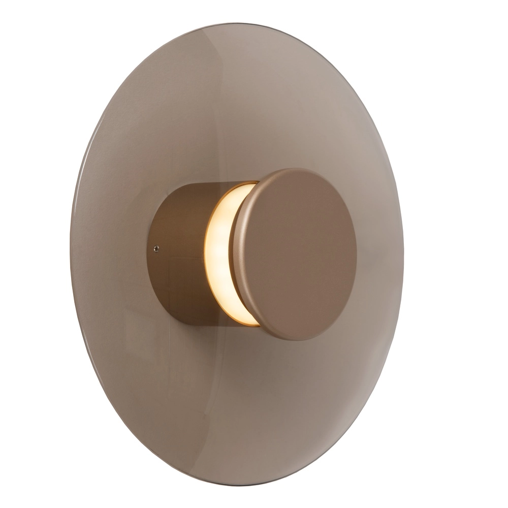 Led wall lamp Santiago Ø 23cm - champagne with amber glass