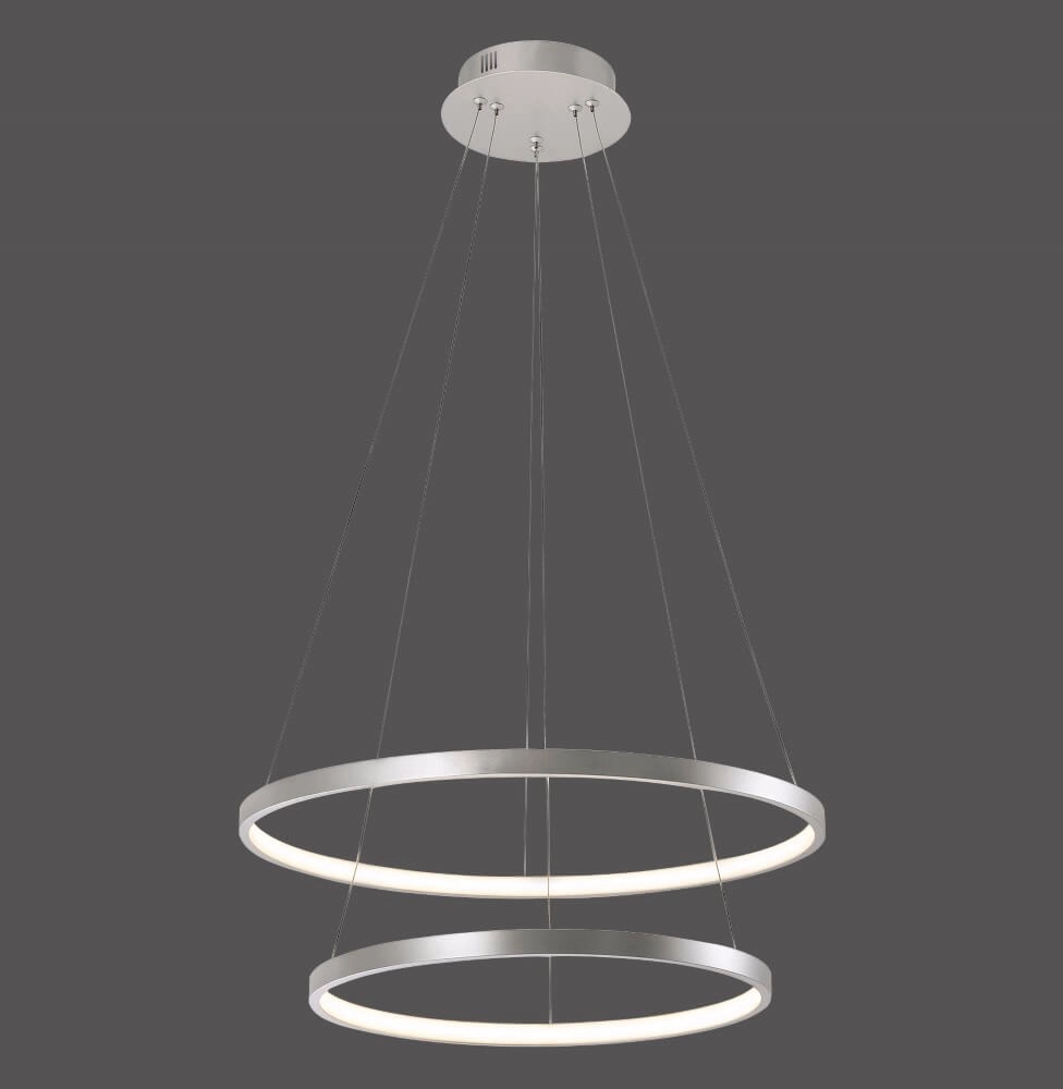 Round pendant lamp Circle silver Just Light 4043689960445