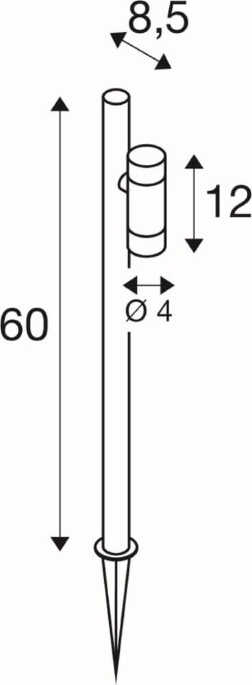 Narrow led spot Helia on spigot SLV 4024163289955