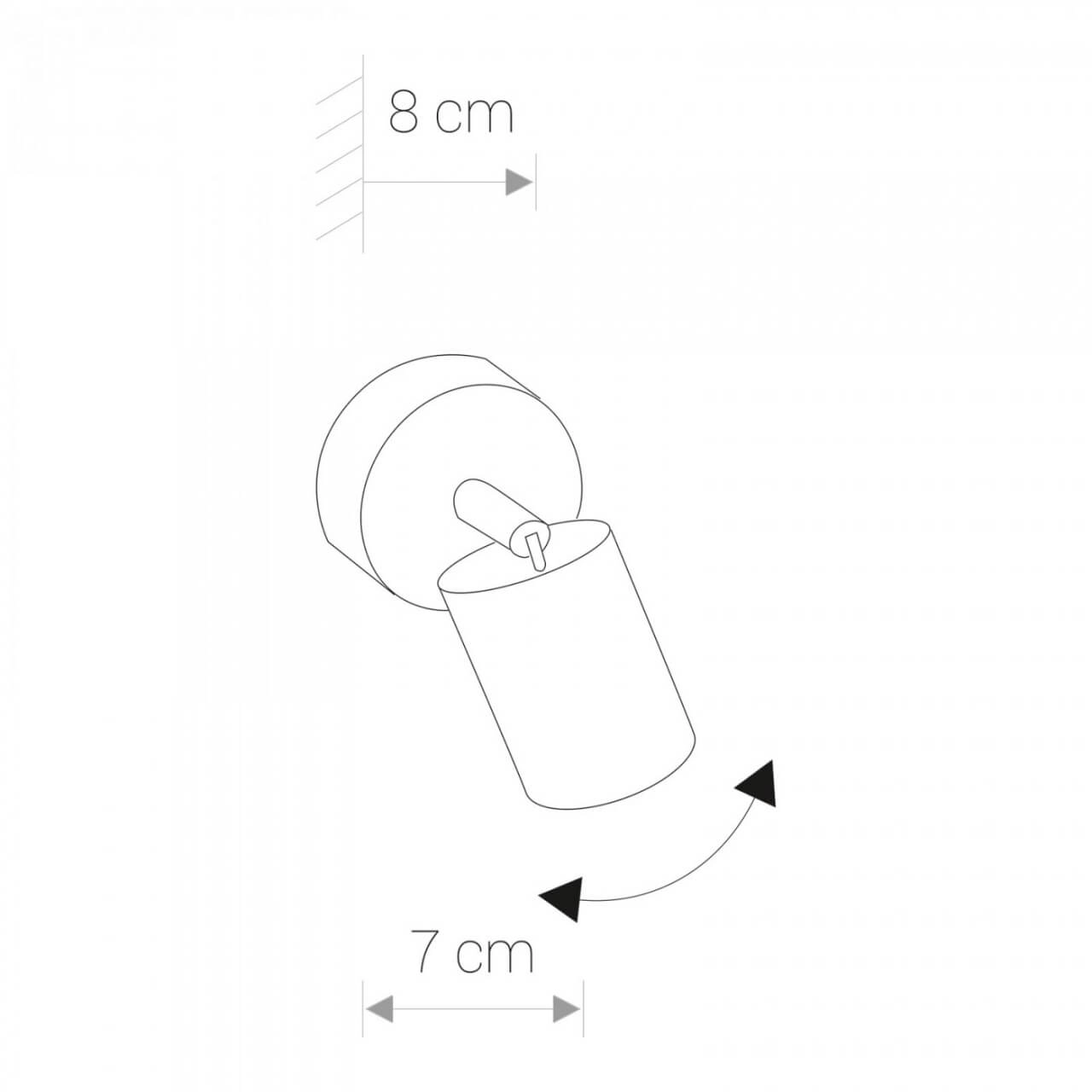 Single surface-mounted spotlight Eye black Lyora 5903139601894