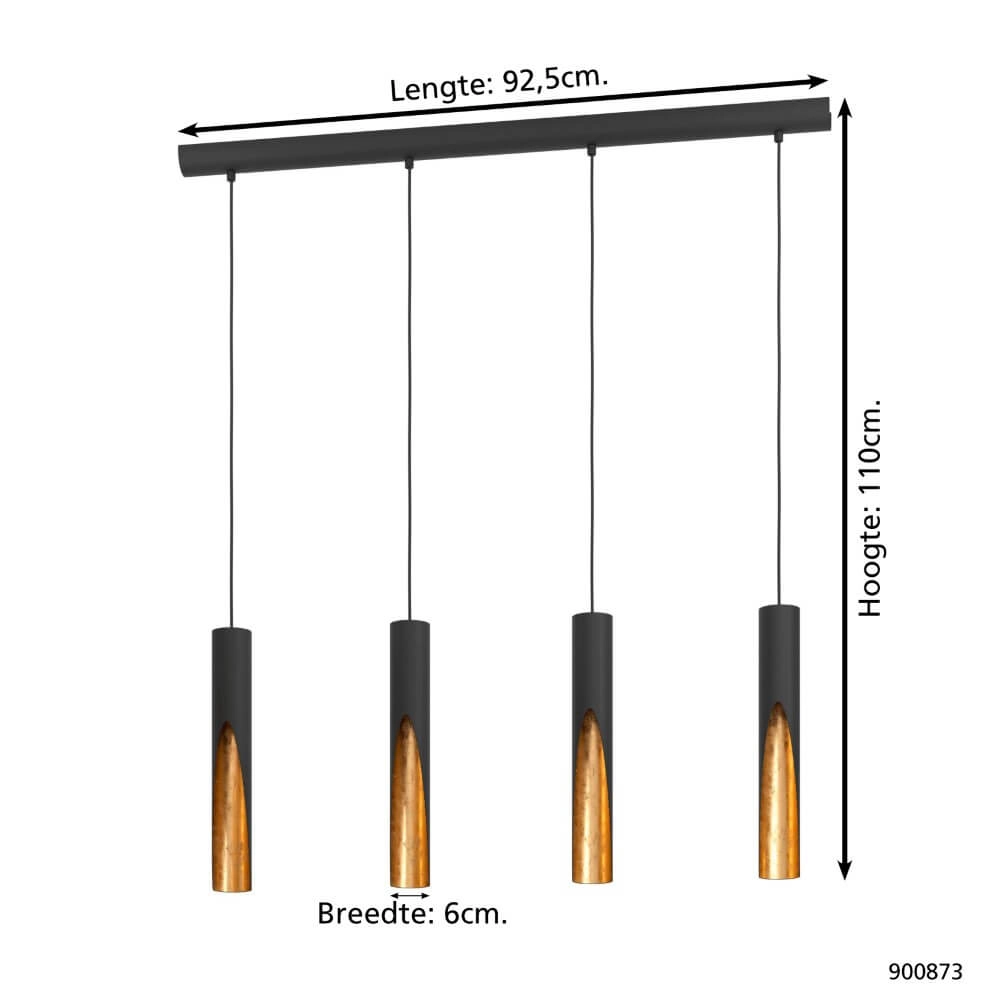 Led pendant light Barbotto 4-light Eglo 9008606270309