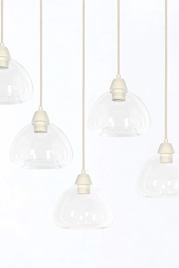 10-light pendant lamp Bisho cream design 120cm Light & Living 8717807743338