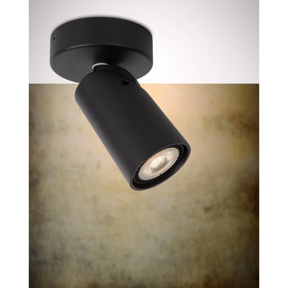 Ceiling spotlight Xyrus Black Lucide 5411212234179