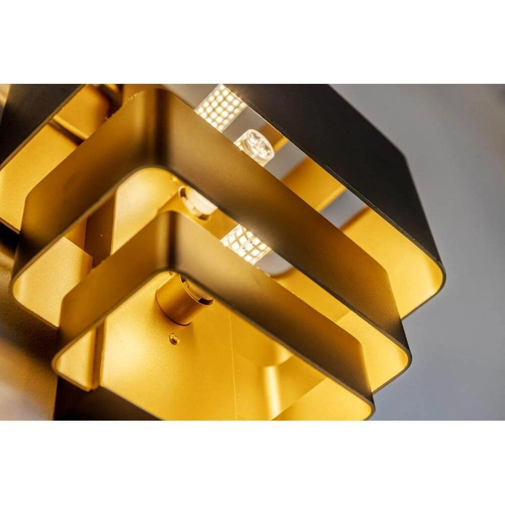 Design wall lamp Layers Black with gold inside Artdelight 8720701101500