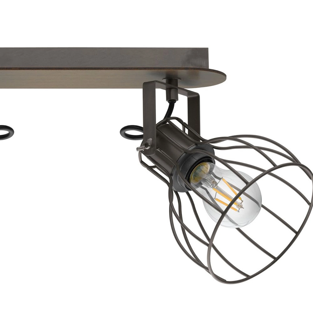 Ceiling lamp Sambatello 2-light antique brown Eglo 9002759981358