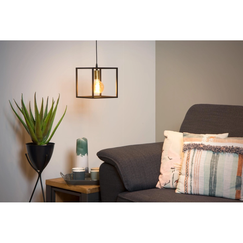 Pendant lamp Ruben Black Lucide 5411212000156