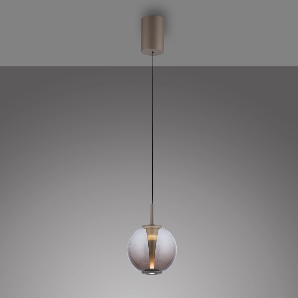 Led pendant light Pure Infinity with amber glass - Ø 18cm Paul Neuhaus 4012248399040
