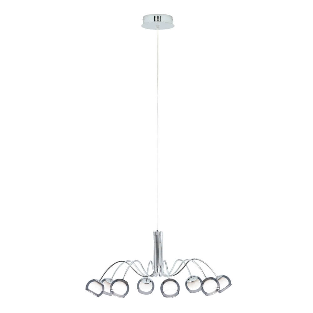 8-light hanging lamp Malagon chrome