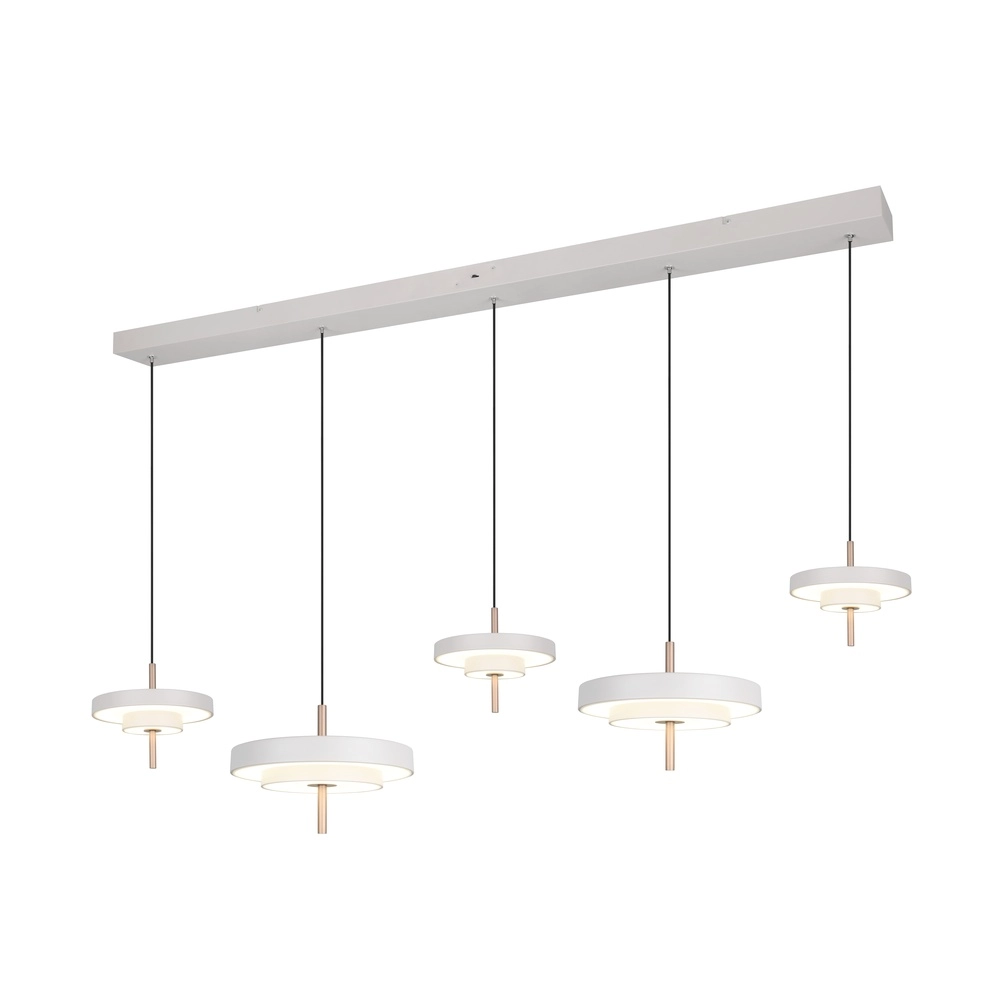 5-light pendant lamp Keaton white Trio 4017807655544